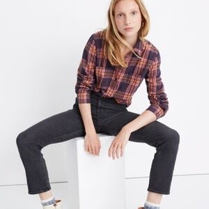 Madewell Flannel Classic Ex-Boyfriend Shirt in Edith Plaid Size M